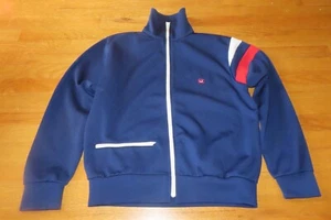 Giacca riscaldante vintage JIMMY CONNORS con cerniera (LG) blu TENNIS Wimbledon US Open - Foto 1 di 10