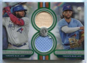 2024 Topps Tribute Dual Player Relics Green Bichette Guerrero Dual Jersey 42/99 - Picture 1 of 2