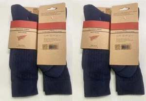 Zapatos Red Wing Clásicos Crew Boot Calcetines, Azul Marino, XL (hombre 12-14), 4 pares - Imagen 1 de 1