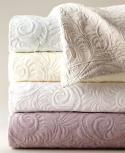 Sferra Hannah Lavender King 5 Stk. Coverlet Shams Set Baumwolle Matelasse Schnörkel Neu - Bild 1 von 7