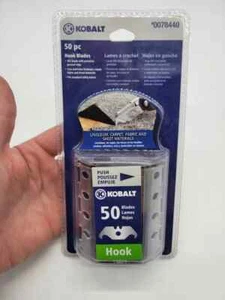 50 KOBALT HOOK BLADES UTILITY RAZOR KNIFE 50-PACK CARPENTER ROOFING #0078440 - Picture 1 of 3