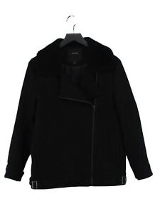 SURFACE TO AIR Men's Jacket Chest: 40 in Black Wool with Polyamide Overcoat