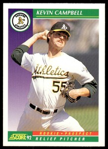 1992 Score Kevin Campbell Rookie Oakland Athletics #855
