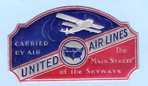 #1 UNITED AIRLINES BAGGAGE LABEL USU -40 , M, NH , VF - Picture 1 of 2