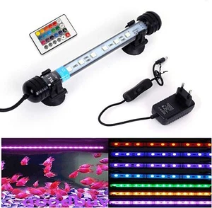 Enchufe LED de 20 cm EU para acuario con mando a distancia, cambio de color RGB - Imagen 1 de 6