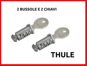 Set zwei 2 Buchsen Zylinder Schloss Thule für Box Fahrradträger Skiträger - Bild 1 von 1