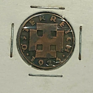 1926 Austria Uncirculated Red/Brown 2 Groschen Foreign Coin #1348 - Picture 1 of 2