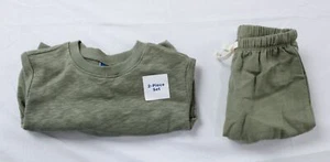 Old Navy Unisex Kids Crew-Neck Sweatshirt & Jogger Pants Set AP2 Green 6-12Month - Picture 1 of 7