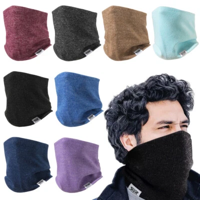 Máscara facial térmica de invierno tejido cuello polaina tubo calentador a prueba de viento para hombres mujeres Foto 1 de 4