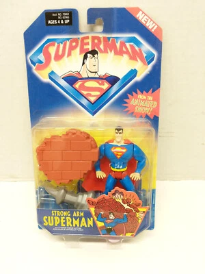 Superman Animated Series Kenner Strong Arm Superman With Power Throw Action - Image 1 of 4