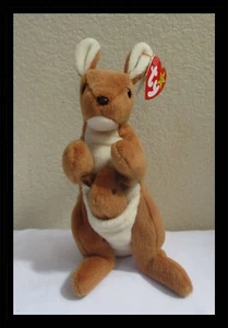 Ty Beanie Bolsa Bebé El Canguro con Joey 4ta Generación PVC Relleno ARRUGADO - Imagen 1 de 5