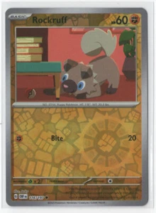 Pokemon Obsidian Flames 116/197 Rockruff Reverse Holo - Imagen 1 de 1