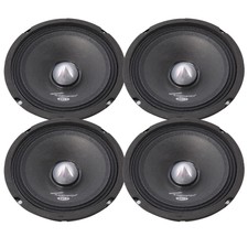 2 Pair Audiopipe 6.5" Neo Mid Bass Car Audio Bullet Loud Speaker 1000W 8 Ohm Blk