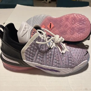 Nike LeBron XVIII 18 Purple White Black Pink CW2760 900 - SIZE 6Y / Women's 7.5 - Picture 1 of 17