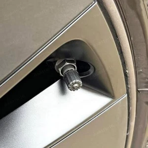 10Ppcs Car Tire Valve Stem Caps TPMS Tyre Caps with Gasket Black Accessories - Picture 1 of 7