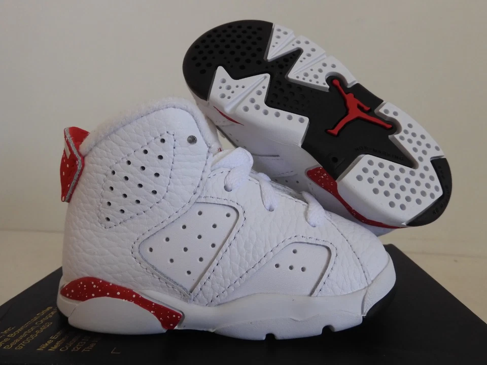 Nike Air Jordan 6 Retro (Td) White-University Red Red Oreo Sz 4c DV3606-162