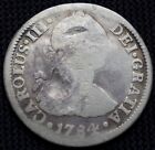 1784 Bolivia - 2 Reales - .903 Silver - Charles Iii - Km#53