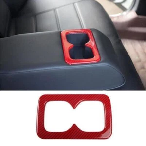 For Nissan Sentra Sylphy 2013-2019 Red Carbon Fiber Rear Water Cup Panel Trim 1X - Picture 1 of 6