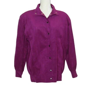 Harlan Ultra Suede Light Purple Jacket Vintage Size Small 80s 1980s Prop Costume - Picture 1 of 7