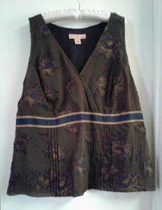 Bandolino Women's Top Brown & Navy Floral Size 18W - Picture 1 of 7