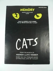 Memory CATS Andrew Lloyd Webber Song Piano Vocal Guitar Sheet Music - Picture 1 of 5