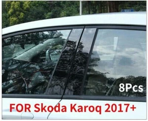 8PCS Glossy Black Pillar Posts Door Trim Cover Kit FOR Skoda Karoq 2017+ - Bild 1 von 3