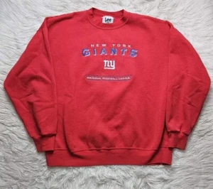 Vintage 90s Lee Sport NFL New York Giants Sweatshirt Herren Gr. 2XL Rot - Bild 1 von 5