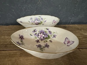 Vintage Aynsley "Wild Violets" Paar Geschirr (Set 2) - Bild 1 von 9