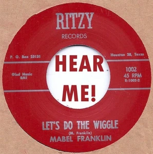 R&B REPRO: MABEL FRANKLIN - Let's Do The Wiggle/Dream I Had Last Night RITZY - Picture 1 of 1