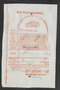 Poland. Danzig 1868. Post Anweisung. (ref 30) - Picture 1 of 2