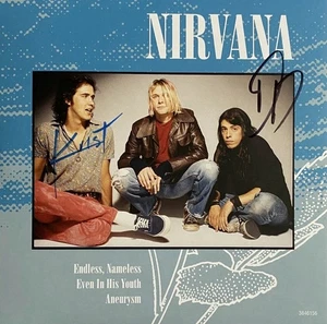 DAVE GROHL KRIST NOVOSELIC HANDSIGNIERTES NIRVANA 7” ZOLL VINYL - Bild 1 von 2