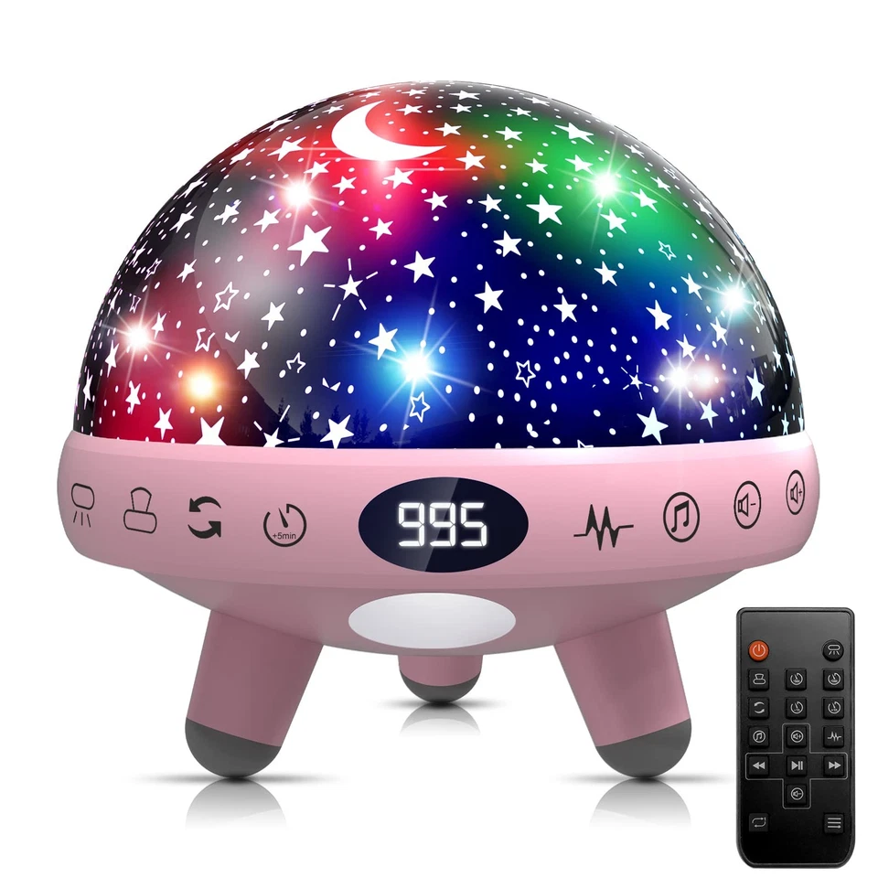 Yachance Baby Star Projector Night Light for Kids With Music White Noise Sound M