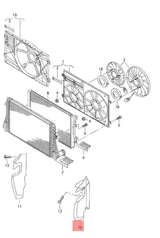 Genuíno Audi A3 S3 Sportback Lim. quattro. Guia de ar esquerdo 8P1 8PA 8P0121283A - Imagem 1 de 1