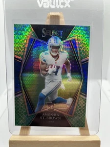 2021 Panini Select Concourse Amon-Ra St. Brown #173 Dragon Scale Prizm /89 (RC) - Picture 1 of 3