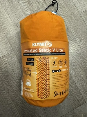 Colchón inflable Klymit aislante estático V Lite, naranja mango - 06I2OR03C Foto 1 de 3