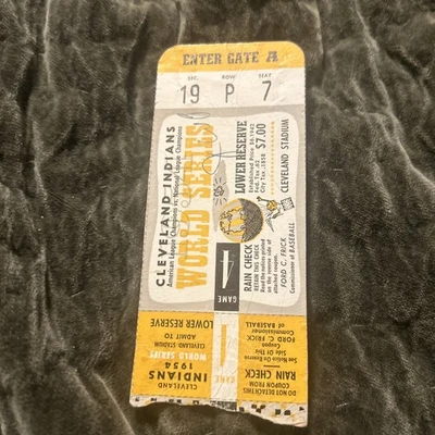 Boleto Clinching Serie Mundial 1954 Gigantes de Nueva York quinto título Mays Catch Series Foto 1 de 4