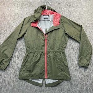Columbia Rain Jacket Girls Rain Coat Size Large Green - Picture 1 of 11