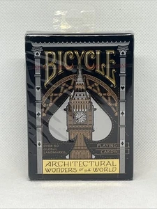 Bicycle Architectural Wonders of The World Playing Cards - Black - New - Picture 1 of 2