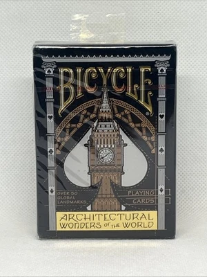 Bicycle Architectural Wonders of The World Playing Cards - Black - New - Image 1 of 2