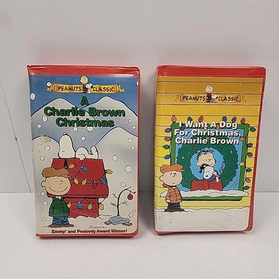 Peanuts Classic VHS lot 2 tapes, Charlie Brown XMas, Foto 1 de 4