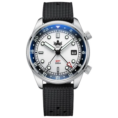 Phoibos Eagle Ray GMT 300m PX023G – Bianco - Rich Watch House - Image 1 of 4