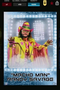 WWE Topps Slam Digital Style 2019 Macho Man Motion Award Card 419 cc - Picture 1 of 1