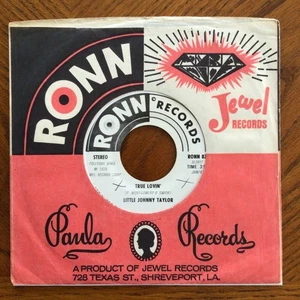 45 RPM "TRUE LOVIN'/WHEN ARE YOU COMIN' HOME" LITTLE JOHNNY TAYLOR - 1976 - PROMO - Bild 1 von 4