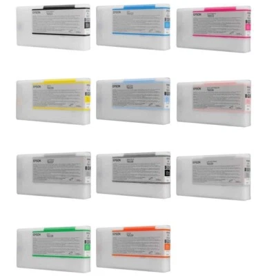 11 x Original Epson Stylus Pro 4900 T6531 - T653B Set MultiPack OVP 2019-11/2021 - Bild 1 von 3