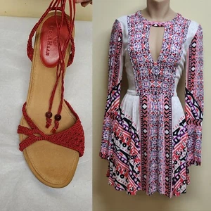 Vestido Free People multicolor manga larga, talla 2 - Imagen 1 de 8