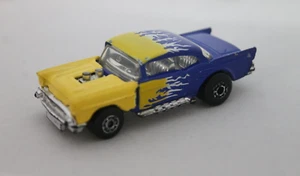 Matchbox Superfast No 4 1979 57 Chevy Diecast Car Yellow Blue Opening Hood - Picture 1 of 12