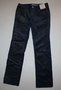 New Gymboree Girls 7 year Pants Glitter Shine Corduroy Adjustable Waist Navy Blu - Picture 1 of 2