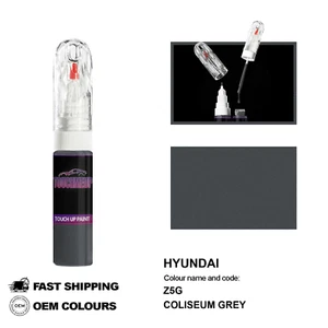 FOR HYUNDAI COLISEUM GREY Z5G Touch Up Paint Pen Brush Fix Kit Scratch Chip Set - Picture 1 of 8