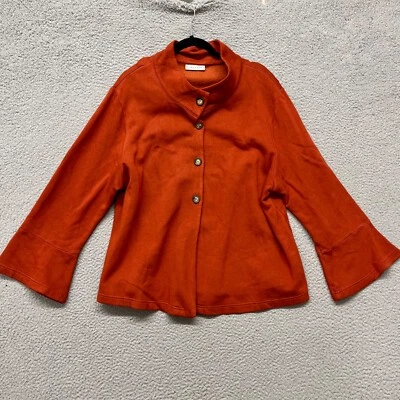Chaqueta Bryn Walker Mujer L Naranja Polar Bambú Algodón Lagenlook Hippie Foto 1 de 4