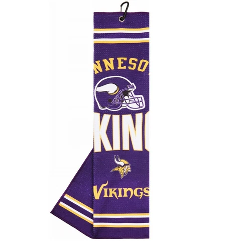 Minnesota Vikings NFL Golf Towel Microfiber Waffle Pattern Unisex Tri-fold Cover